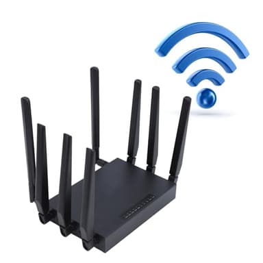 5G SIM Card Router CPE for Travel in Asia Mid East, Dual Band WiFi6 1000Mbps 5G Router, 5G Modem WIFI Router with 8 Antennas, Multiple Sharing for Smarthome Office Indoor