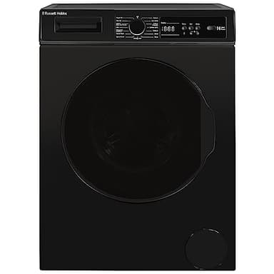 Russell Hobbs Freestanding Washing Machine, 8kg Capacity, 1400 rpm, 15 Programmes, Eco Technology, Rapid Wash Cycles, Black, RH814W111B