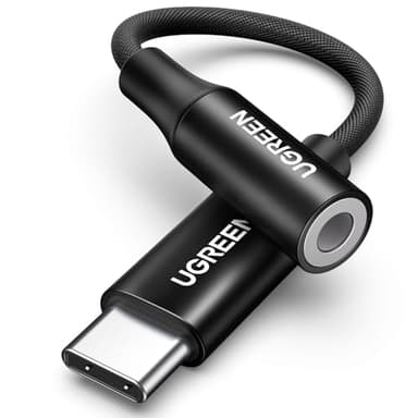 UGREEN USB C to 3.5mm Jack DAC Hi-Fi Stereo Audio Type C Aux Headphone Adapter Compatible with iPhone 16 Pro Max/16e/15 Galaxy S25 Ultra S24 S23 A55 A56 2025 iPad Air/Pro/Mini Pixel 8/9 (Black)