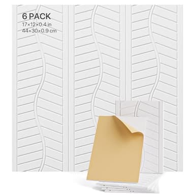 6 Pack Acoustic Panels Self-Adhesive, Sound Proofing Panels 17" X 12" X 0.4", High Density Acoustic Wall Panels, Flame Resistant Soundproofing Panels for Studios, Office, Live Streaming