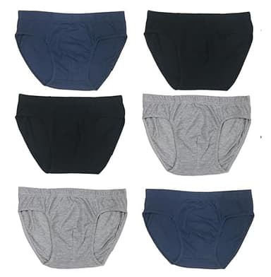 reshmena® 6 Men Briefs Underwear Cotton brief Classic Stretch Fit Comfortable Underpants Men Multipack Brief Hipster Assorted Colors Size XXL