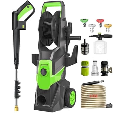 Pressure Washers, 3000W 150Bar 540L/H Jet Washers/Pressure Washers, High Pressure Washer with Adjustable Nozzle, Electric Power Pressure Washer for Cars, Fences, Patios, Driveways