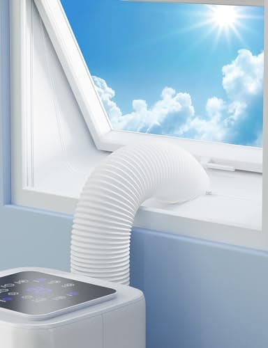 Portable Air Conditioner Window Seal for UK Window, Window Kit/Waterproof/Hot Air Stop/No Drilling with Zip and Adhesive Fastener for Portable Air Conditioner,158 Inch/ 4 Meters