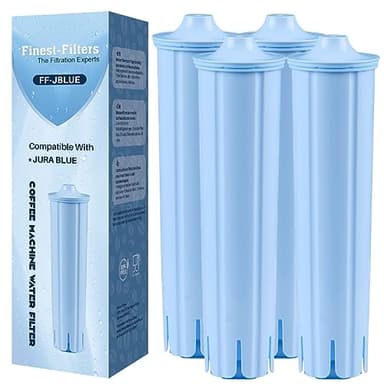 Finest-Filters Coffee Machine Water Filter Replacement Compatible for Jura Blue, Filter Cartridge for Jura Blue (4 Pack)