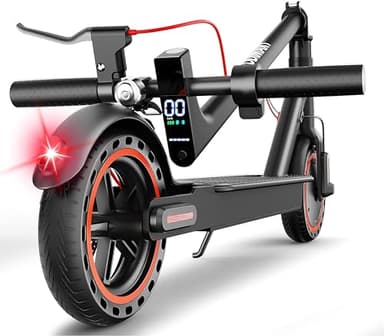 Electric Scooter Adult, 8.5" Ultra Light Electric Scooters for Adults and Teens, 30km Range, 36V 7.8Ah Battery, 350W Motor, 3 Speed Mode, TODIMART T3 Foldable E Scooter-Upgraded Black