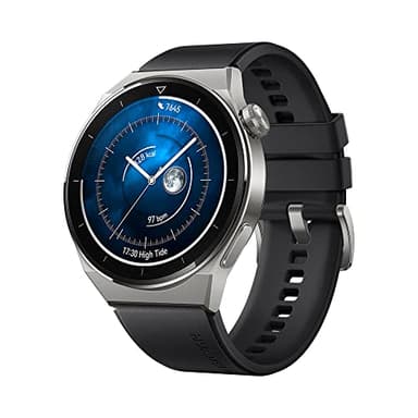 HUAWEI WATCH GT 3 Pro Smartwatch with Titanium Body & Up to 2 Weeks Battery Life - Compatible with Android and iOS - Fitness Tracker and Health Monitor - Sapphire Watch Dial - Bluetooth - 46MM Black