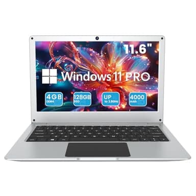 Azeyou 11.6 Inch Laptop, Windows 11 Pro Laptops, 4GB DDR4 RAM, 128GB eMMC Storage Notebook, Intel Celeron N4020C Processor(UP To 2.8GHz), HD+ Display, Dual Speakers Desktop Computer - Sliver