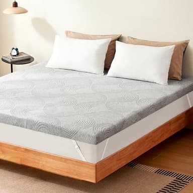 NewentorLife Mattress Topper Double Bed Thick, Double Foam Mattress Topper with 100-Night Sleep Trail