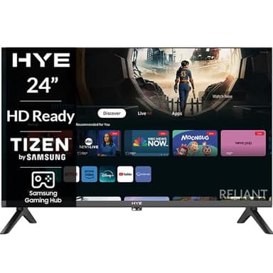 Smart 24 Inch TV with Samsung Tizen OS & Gaming Hub & Streaming Apps, Frameless Design, Built-in Wifi & Bluetooth, 3 HDMI & 2 USB, – HD Ready Smart TV for Any Room – 24HDS1008 [2025]