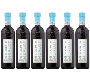 Grand Sud - Alcohol Free Red Wine, round and fruity Merlot (6 x 0,25L)