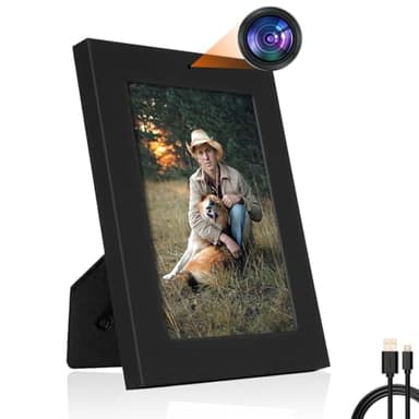 4U Spy Camera Photo Frame Hidden Camera HD 1080P Mini Camera Video Recorder with Motion Detection, Wireless Surveillance Security Nanny Cam for Home/Office, No WiFi Function