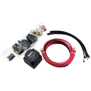Hsthe Sea Car Split Charger Kit Leisure Battery Kit with Voltage Test Meter 12v 140Amp Smart Dual Battery Isolator for Campervan Van Truck SUV RV ATV UTV Boat -3M