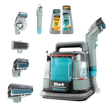 Shark StainStriker, Advanced Stain & Spot Cleaner, Carpet & Upholstery, Crevice & Hose-Cleaning Tools, 2x Full-Size Formulas Remove Dirt, Grime, Odours, PX200UKCP