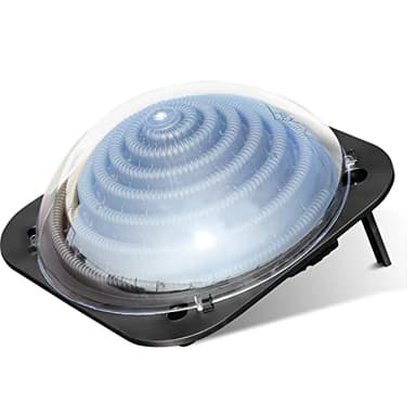 COSTWAY Solar Thermal Pool Heater Dome, Solar Heater Pool Heating System with Stands and Hose Connector, Inground Pool Warmer Equipment