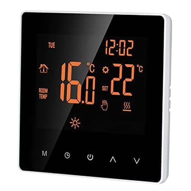 Sunydog Smart Thermostat,Programmable Thermostat Digital Temperature Controller LCD Display Touch Screen Week Electric Floor Heating Thermostat for Home School Office Hotel 16A