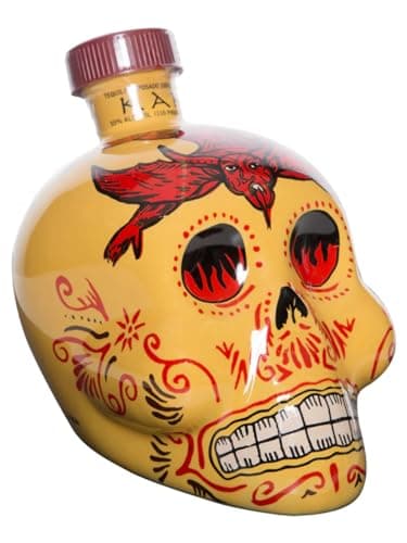 KAH Reposado Tequila 70cl, 40% ABV, Day of the Dead Decorated Bottle, 100% Blue Agave, Double Distilled & Oak Cask Aged