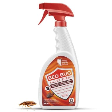 Bed Bug Killer Spray 650ml | for Bed Bugs, Eggs, Nymphs and Larvae | Complete Treatment | Spray for Mattresses, Bedding & Carpets | Non-Staining & Low Odour, Quick & Easy Application