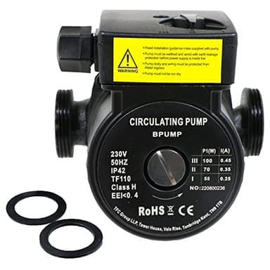 SPARES2GO Boiler Circulating Pump Compatible with Grundfos UPS2 UPS3 15-50 15-60 Central Heating (130mm, 230V)