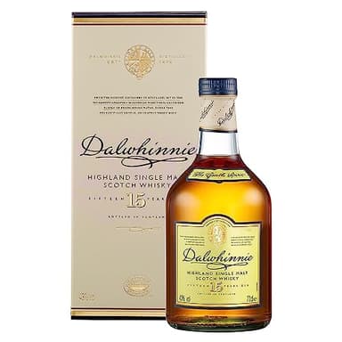 Dalwhinnie 15 Year Old Single Malt Scotch Whisky | 43% vol | 70cl | Highland Whisky | Smooth & Aromatic | Malty Sweet Flavours & Smoky Warmth | Scottish Whisky with Gift Box