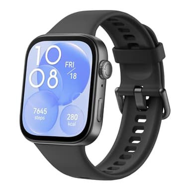 HUAWEI WATCH FIT 3 Smartwatch for men women, iOS & Android, Up to 10 Days Battery Life, Bluetooth Calls, GPS Smartwatch, Aluminum Case, AMOLED Display, Health&Fitness Tracker, Black Strap