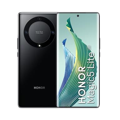 HONOR Magic 5 Lite, Sim-Free and Unlocked Mobile Phones, 5G Smartphone, 6GB+128GB, 6,67” Curved AMOLED 120Hz Display, 64MP Midnight Black (Renewed)