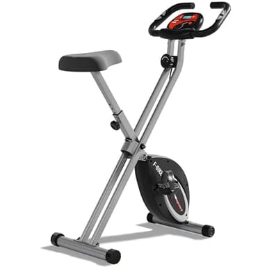 Ultrasport F-Bike Folding Exercise Bike 286 lbs Capacity, Extra Silent with Relax Foam Seat I Exercise Bikes for Home Use, Exercise Bike Foldable, Indoor Bike (black-silver)