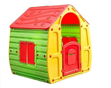 Starplast 10-561 Magical House Kids Playhouse - Indoor/Outdoor Children's Play Tent with Door & Windows, 102x90x109cm, Easy Assembly Plastic Toy House