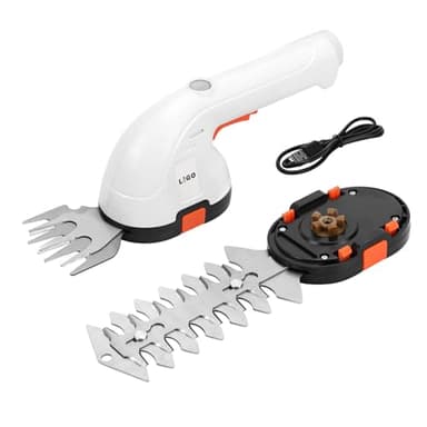 LIGO 3.6V Cordless Grass Shear with USB Recharger, 1500mAH Battery Powered, 100mm Length for Shrub Blade, 70mm Width for Grass Blade (X-1)