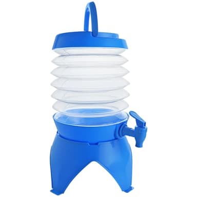 Yeelua 3.5L Collapsible Water Dispenser, Fridge Water Dispenser, Plastic Drink Container with Tap, Outdoor Portable Drink Container for Party Drink, Chilled Juice, Water, Cocktails
