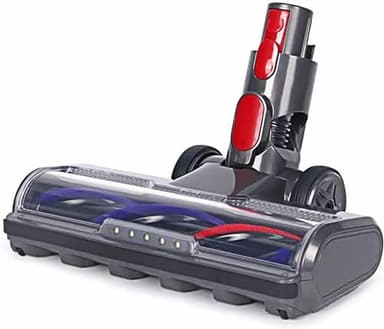 BAKTH Head Replacement for Dyson V7 V8 V10 V11 V15 Vacuum Cleaner with Hard Bristle Roller, Detachable Direct Drive Cleaning Brush Head with 5 LED Lights for Hard Floors and Carpets