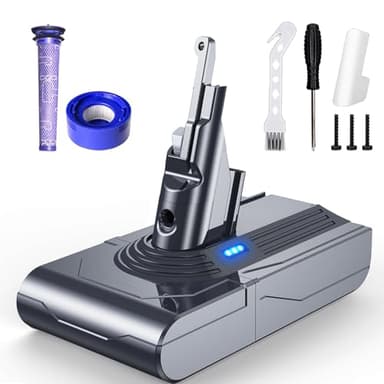 6000mAh Battery for Dyson V8, Replacement Battery Compatible with V8 Animal V8 Absolute V8 Fluffy Vacuum Cleaner