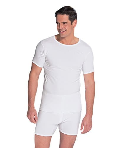 Chums Men's Pack of 2 All Cotton Extra Long Back Vests White 48-50