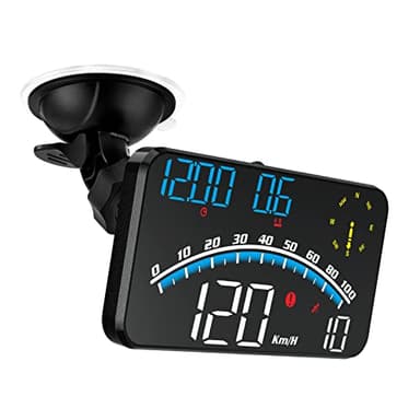 Majesun Digital Speedometer Universal GPS Car HUD Head Up Display MPH Overspeed Alarm (BLUE)