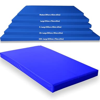 Kosiproducts Gymnastics Crash Mat, Extra Firm High Density Firm 10cm Thick Foam, [Royal Blue, Medium]