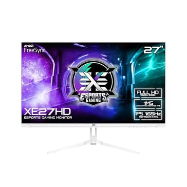 𝗫= 27 Inch Gaming Monitor • FHD 1920 x 1080p Monitor • 165Hz • 1ms MPRT • Adaptive-Sync • VA 1500R Panel • HDMI, DisplayPort • Built-In Speakers • Tilt Adjustable • VESA • (XE27HD-W | White)
