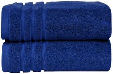 WovenWonder Pack of 2 Super Jumbo Bath Sheets (100 x 200 cm-600GSM) Luxury 100% Egyptian Cotton Soft Extra Large Bath Sheet Towels Highly Absorbent & Quick Dry Hotel Quality Towel Set (Blue)