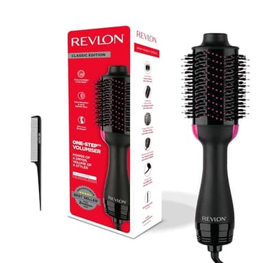 Revlon Salon One-Step Hair Dryer & Volumiser with Sectioning Comb Included (for mid to Long Hair, One-Step Technology, 2-in-1 Styling Tool, Ionic & Ceramic Technology) RVDR5222UKAMZ