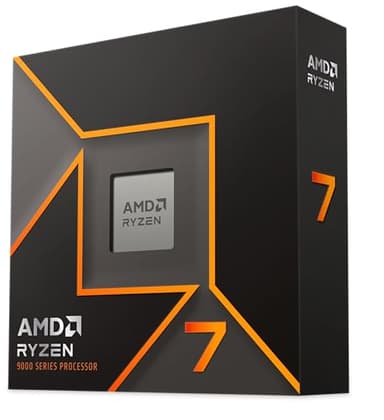AMD Ryzensets 7 9700X Processor (8 Cores/16 Threads) 65W DTP, AM5 socket, 40MB Cache, Up to 5.5 GHz max boost frequency, no cooler
