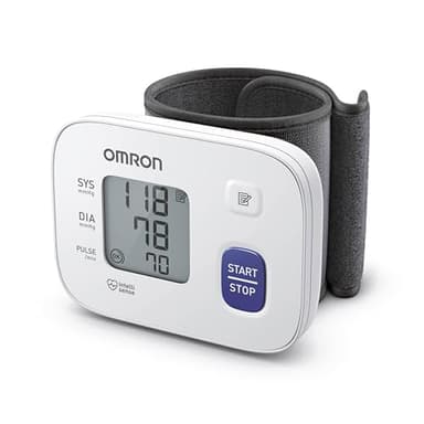 OMRON RS1 Automatic Wrist Blood Pressure Monitor for Home Use or on The Go - Clinically Validated Wrist Blood Pressure Machine with Pre-Formed Wrist BP Cuff (13.5-21.5 cm) - Cuff Wrap Guide Included