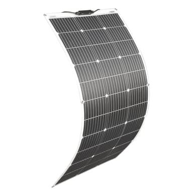 100W Solar Panel 18V Flexible Solar Module Monocrystalline Solar Charger for Off-Grid System/Island System/Portable Power Plant/Battery/Boat/Car/Roof/Camping Outdoor/Charging/Garden