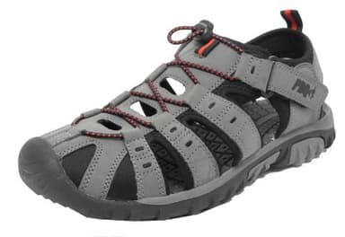 Mens PDQ Sports Hiking Closed Toe Trail Sandals Grey/RED Size 8