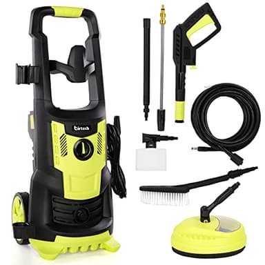Pressure Washer, 2200W 165bar 450L/H Electric Jet Washer, Snow Foam pressure washer with Adjustable Spray Nozzle, High Power Washers for patio/car/Garden/Yard/Cars/Fences/Driveways