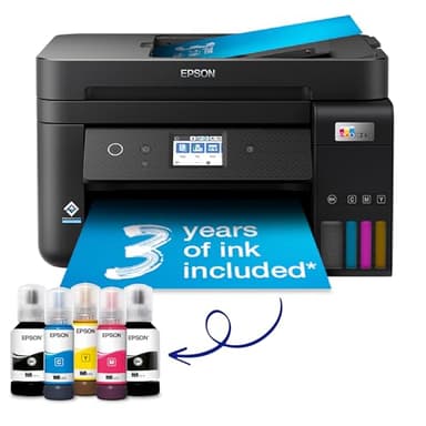 Epson EcoTank ET-4850 A4 Multifunction Air Print Wi-Fi Ink Tank Printer with Duplex and ADF, Up To 3 Years Of Ink Included