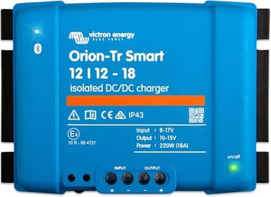 Victron Energy Orion-Tr Smart DC to DC Charger (Bluetooth) - 12/12-Volt 18 amp 220-Watt - Battery Charger for Dual Battery Systems - Isolated