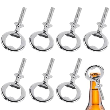 YILANJIN Bottle Opener Set, 8 Pieces Corkscrews Wine Bottle Opener, Easy to Clean, Glass Cap Accessory for Men, Multifunctional Mini Keyring for Home, Blank Keys for Wedding, Restaurant, Bar