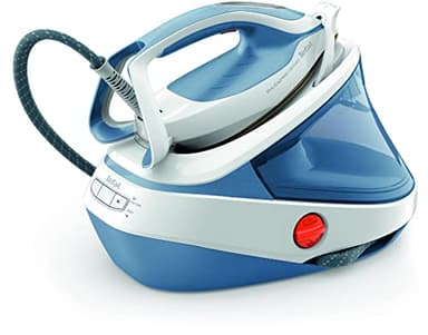 Tefal High Pressure Steam Generator Iron, 2700W, 580g/min Steam Boost, 7.6 Bar Pressure, GV9710 Pro Express Ultimate II, Blue & White