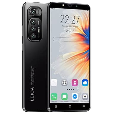 MsMga Cheap Mobile phone, 16GB ROM (Scalable to 128GB), 5.0 inch IPS Display, Android 9.0 OS, Dual SIM Dual Cameras，Face ID Unlock Cell Phones (M10Plus-Black)