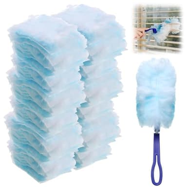Ninnyi 30PCS Dust Magnet Refills with Handle, Duster Refill for Flash Pledge and Swiffer