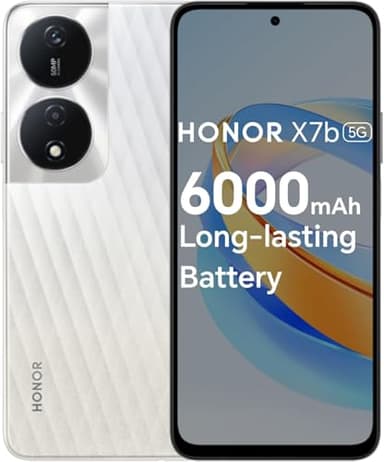 HONOR X7b 5G Smartphone (8GB RAM + 256GB Storage) | 108MP Triple Camera | 6.8" FHD+ Display | 6000mAh Battery (Crystal Silver)