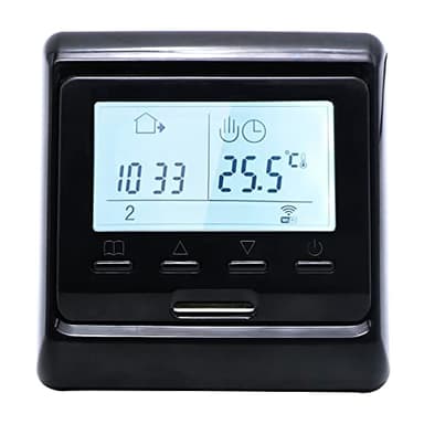 MINCO HOME Programmable Tuya Smart WiFi Thermostat Electric Heating Warm Floor Temperature Controller For Water/Gas Boiler Voice Control Room Thermostat (For Electric Heating, Black)